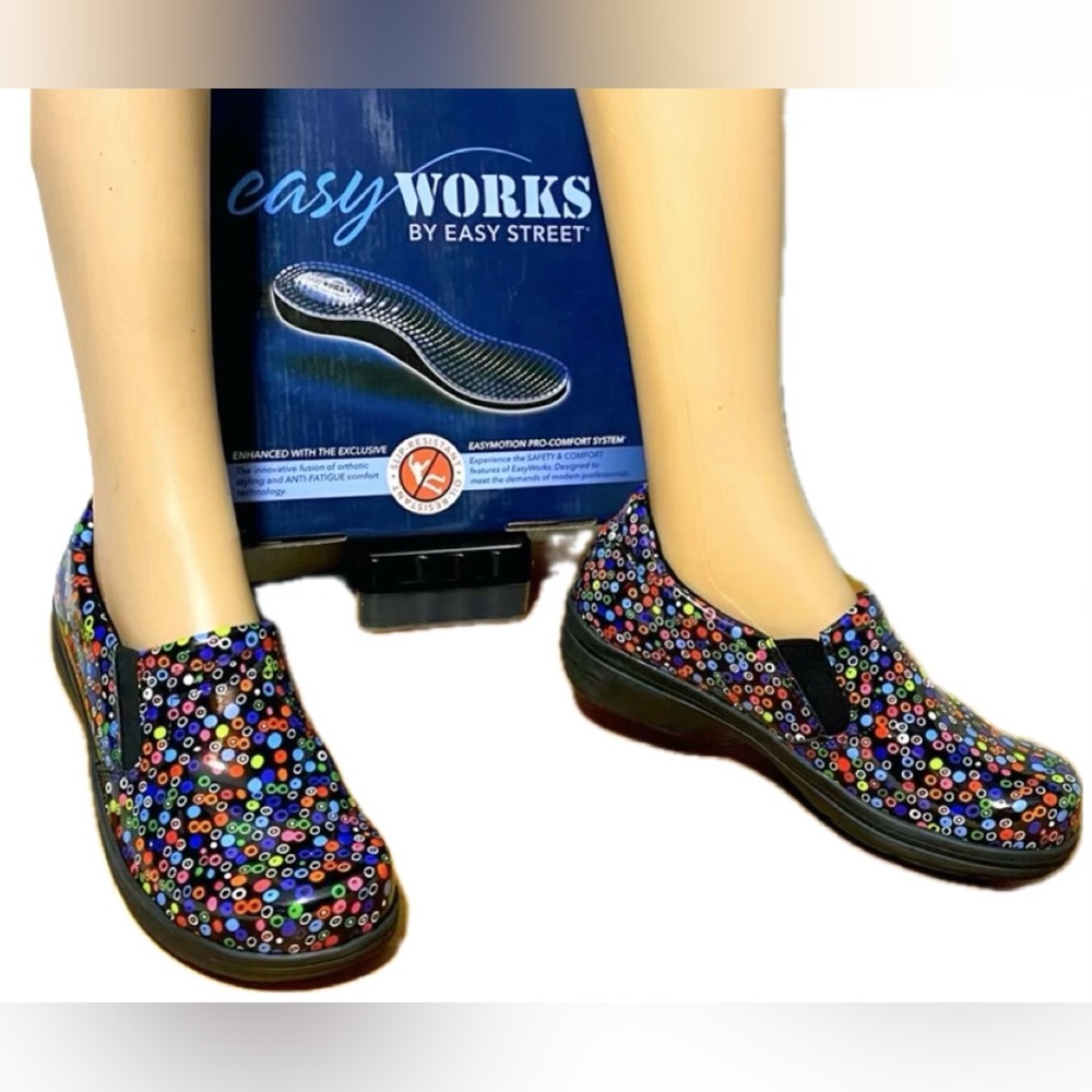 EASY WORKS SLIP RESISTANT SLIP ON WORK SHOES